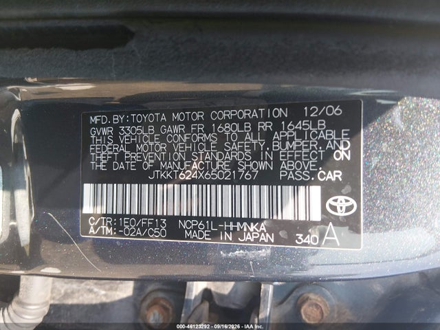 Auction sale of the 2006 Scion Xa, vin: JTKKT624X65021767, lot number: 46123292