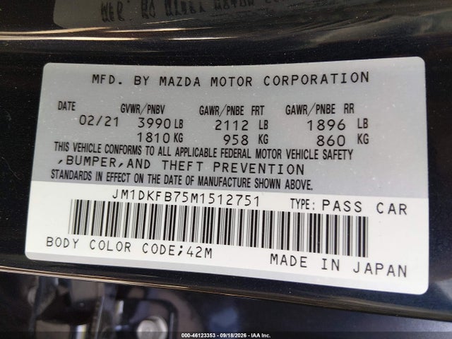 Mazda Cx-3 Sport 2021 JM1DKFB75M1512751 Image 9