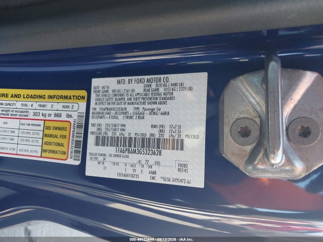 Aukcja sprzedaży 2016 Ford Mustang V6, vin: 1FA6P8AM3G5323628, numer aukcji: 46123444