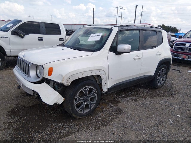 2018 Jeep Renegade Limited Fwd მანქანა იყიდება აუქციონზე, vin: ZACCJADB1JPG97962, აუქციონის ნომერი: 46123458