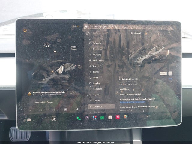 46123505 :رقم المزاد ، 5YJ3E1EB8NF241540 vin ، 2022 Tesla Model 3 Long Range Dual Motor All-wheel Drive مزاد بيع