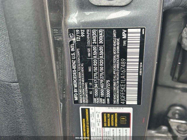 2020 Mercedes-benz Gls 450 4matic მანქანა იყიდება აუქციონზე, vin: 4JGFF5KE1LA167489, აუქციონის ნომერი: 46123552