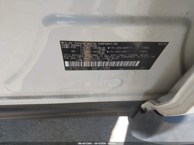 46123981 :رقم المزاد ، JTMWFREV0GJ081944 vin ، 2016 Toyota Rav4 Xle مزاد بيع
