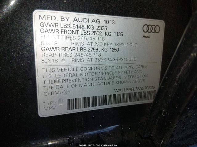 WA1UFAFL3EA070336 Audi Allroad 2.0t Premium