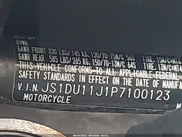 Suzuki An400 A 2023 JS1DU11J1P7100123 Image 10