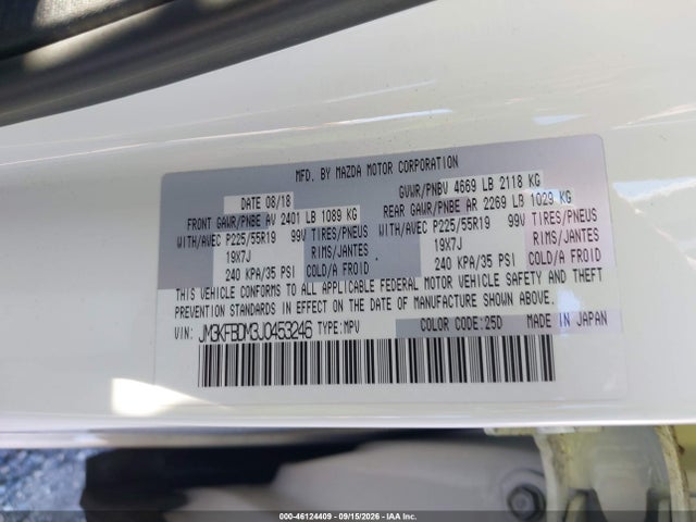 Продаж на аукціоні авто 2018 Mazda Cx-5 Grand Touring, vin: JM3KFBDM3J0453246, номер лоту: 46124409