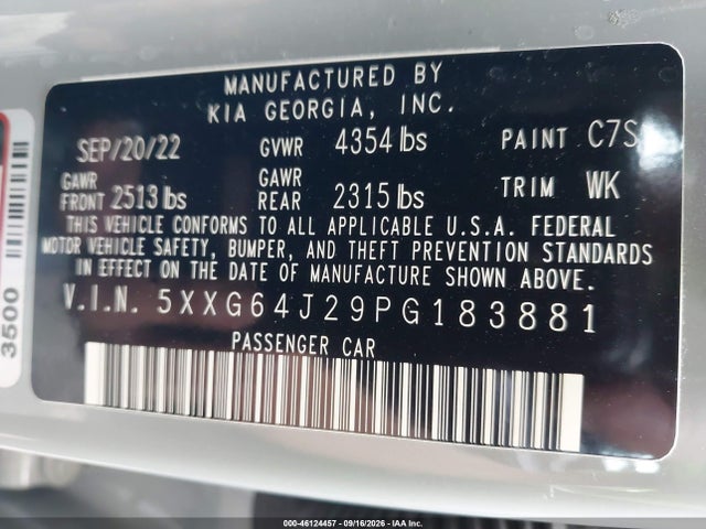 5XXG64J29PG183881 KIA K5 Gt-line