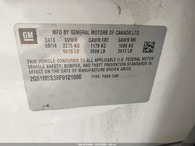 Cadillac XTS LUXURY 2015 2G61M5S38F9121566 Image 9