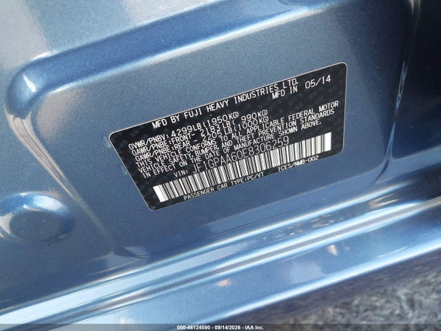 Subaru Impreza 2.0i 2014 JF1GPAA60E8306259 Image 9