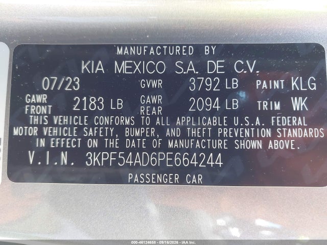 KIA Forte Gt-line 2023 3KPF54AD6PE664244 Image 9