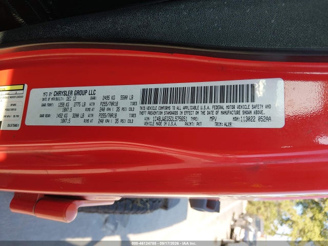 46124785 :رقم المزاد ، 1C4BJWEG5DL575651 vin ، 2013 Jeep Wrangler Unlimited Sahara مزاد بيع