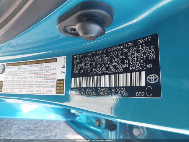 Toyota Prius Prime Advanced 2017 JTDKARFP6H3050605 Image 9