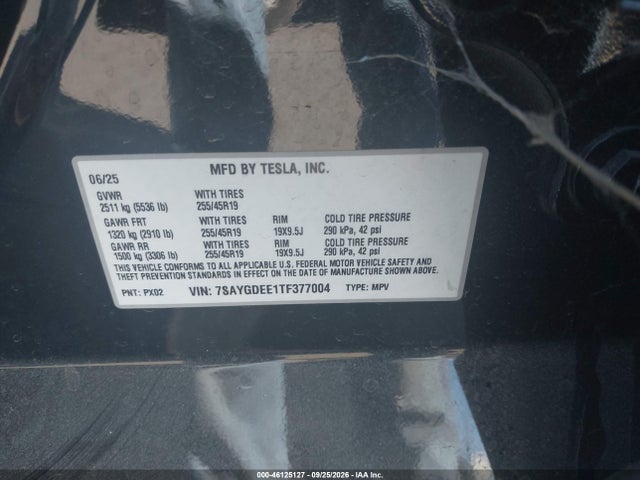 Продаж на аукціоні авто 2026 Tesla Model Y All-wheel Drive/long Range Launch Series/premium All-wheel Drive, vin: 7SAYGDEE1TF377004, номер лоту: 46125127