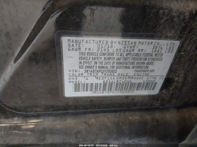 Nissan SENTRA SR 2018 3N1AB7AP0JY260802 Image 9