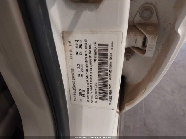 46125237 :رقم المزاد ، 2C3HE66G6YH427013 vin ، 2000 Chrysler 300m مزاد بيع