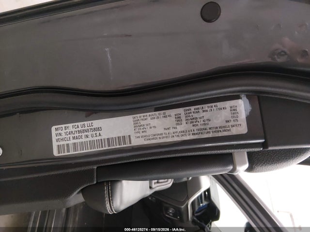 Продаж на аукціоні авто 2022 Jeep Grand Cherokee 4xe Limited 4x4, vin: 1C4RJYB68N8758083, номер лоту: 46125274