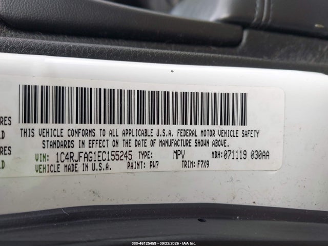 Продажа на аукционе авто 2014 Jeep Grand Cherokee Laredo, vin: 1C4RJFAG1EC155245, номер лота: 46125459
