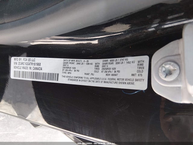 2026 Chrysler Pacifica Limited მანქანა იყიდება აუქციონზე, vin: 2C4RC1GG4TR161968, აუქციონის ნომერი: 46125584