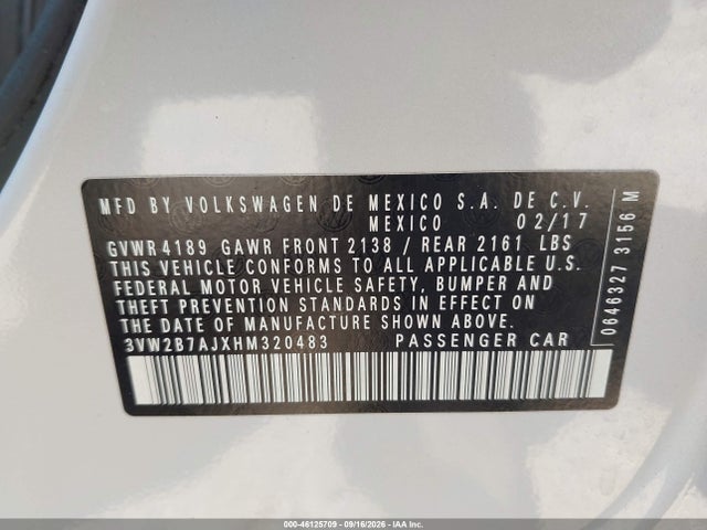 Volkswagen Jetta 1.4t S 2017 3VW2B7AJXHM320483 Image 9