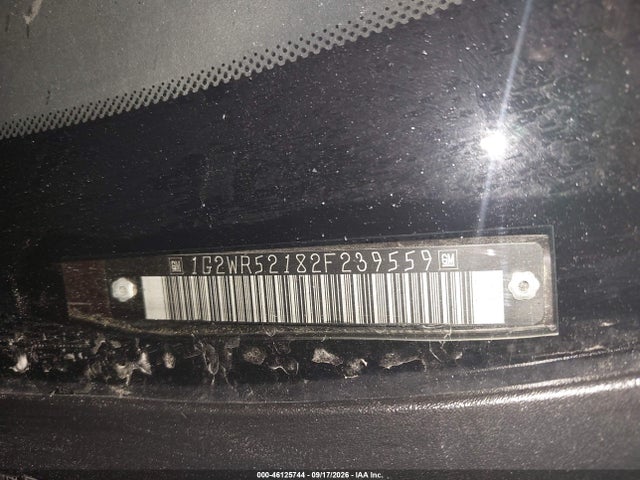 Продажа на аукционе авто 2002 Pontiac Grand Prix Gtp, vin: 1G2WR52182F239559, номер лота: 46125744