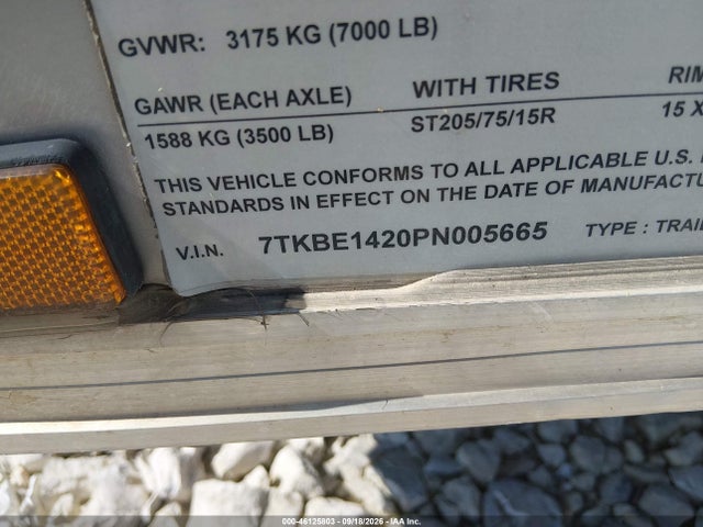 Продаж на аукціоні авто 2023 Other Other, vin: 7TKBE1420PN005665, номер лоту: 46125803