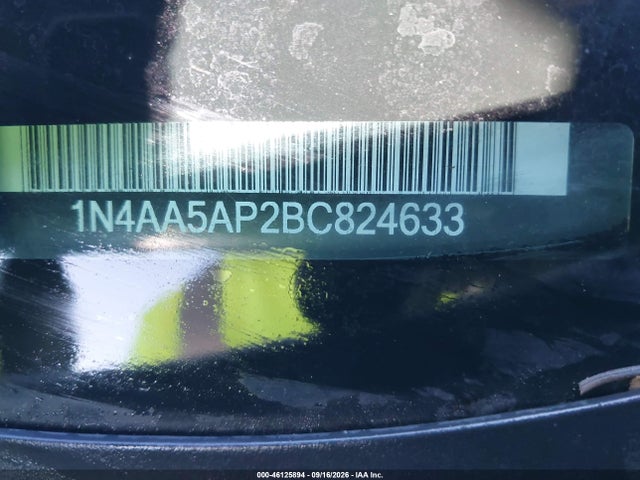 46125894 :رقم المزاد ، 1N4AA5AP2BC824633 vin ، 2011 Nissan Maxima 3.5 Sv مزاد بيع