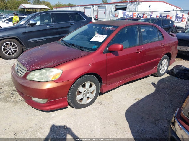 46125971 :رقم المزاد ، 1NXBR32E43Z116917 vin ، 2003 Toyota Corolla S مزاد بيع