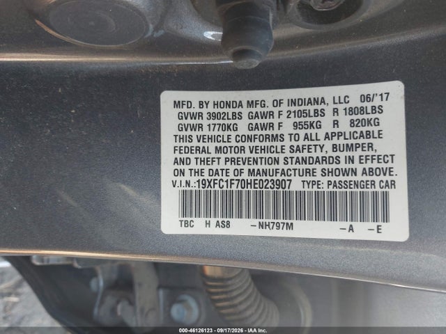 Продаж на аукціоні авто 2017 Honda Civic Ex-l, vin: 19XFC1F70HE023907, номер лоту: 46126123