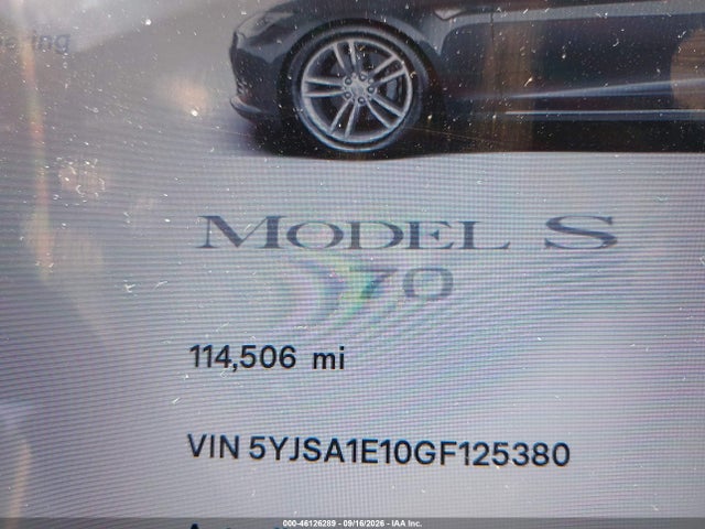 Aukcja sprzedaży 2016 Tesla Model S 60/70/75/85, vin: 5YJSA1E10GF125380, numer aukcji: 46126289