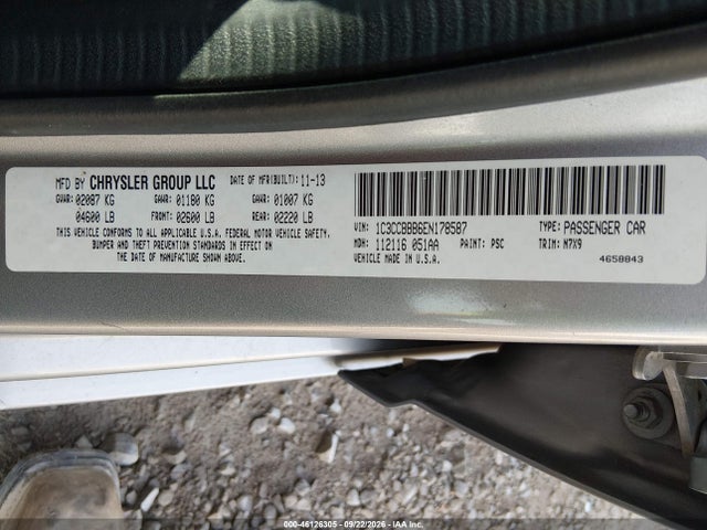 Aukcja sprzedaży 2014 Chrysler 200 Touring, vin: 1C3CCBBB6EN178587, numer aukcji: 46126305
