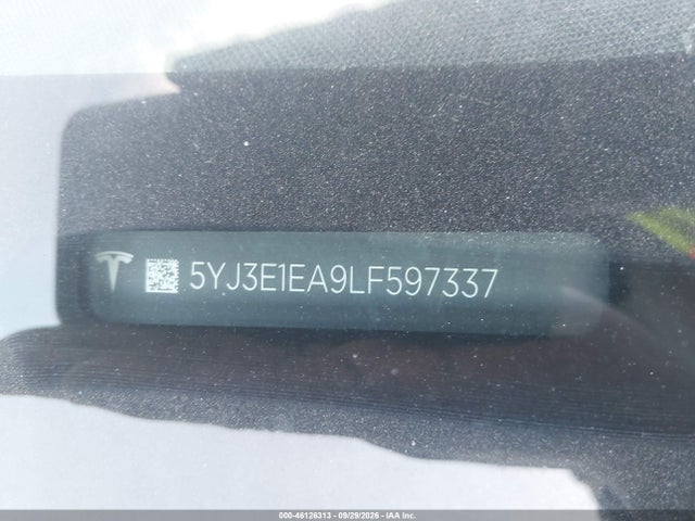 Aukcja sprzedaży 2020 Tesla Model 3 Standard Range Plus Rear-wheel Drive/standard Range Rear-wheel Drive, vin: 5YJ3E1EA9LF597337, numer aukcji: 46126313