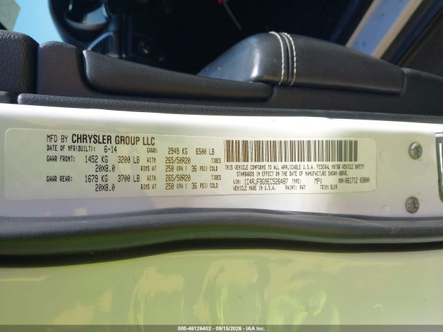 1C4RJFBG9EC526487 Jeep Grand Cherokee Limited