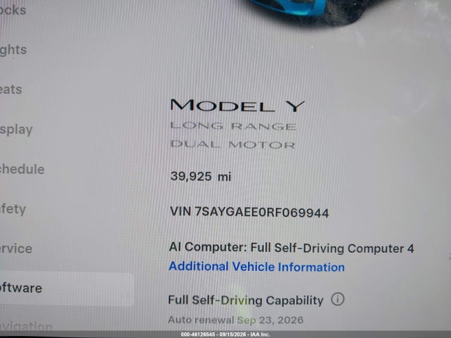 7SAYGAEE0RF069944 Tesla Model Y Long Range Dual Motor All-wheel Drive