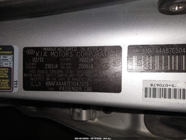 Aukcja sprzedaży 2014 Kia Forte Ex, vin: KNAFX4A87E5047373, numer aukcji: 46126558