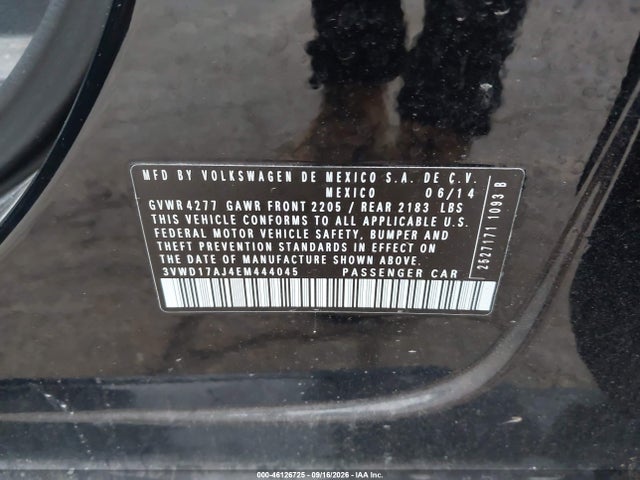 Aukcja sprzedaży 2014 Volkswagen Jetta 1.8t Se, vin: 3VWD17AJ4EM444045, numer aukcji: 46126725