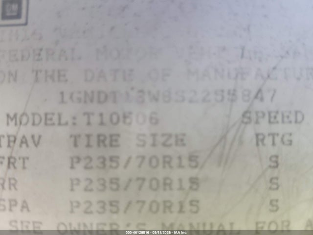 Продажа на аукционе авто 1995 Chevrolet Blazer, vin: 1GNDT13W8S2255847, номер лота: 46126816