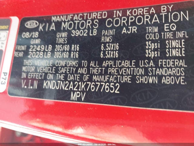 Продаж на аукціоні авто 2019 Kia Soul, vin: KNDJN2A21K7677652, номер лоту: 46126865