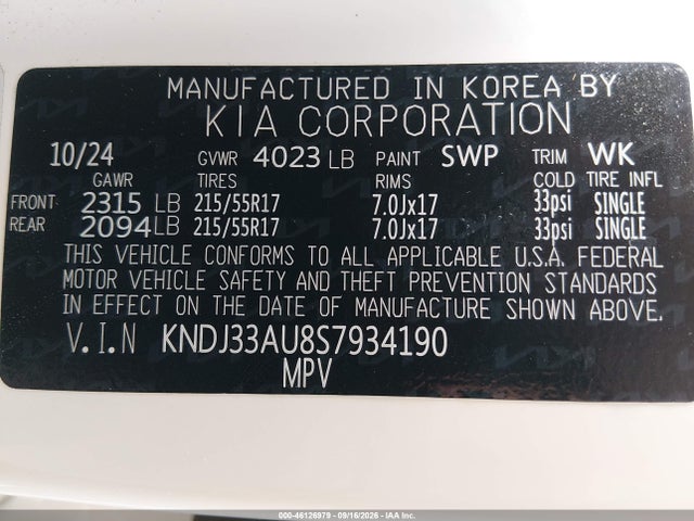 KNDJ33AU8S7934190 KIA SOUL EX