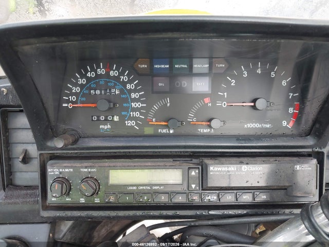 46126992 :رقم المزاد ، JKAZG9B10JB501287 vin ، 1988 Kawasaki Zg1200 مزاد بيع