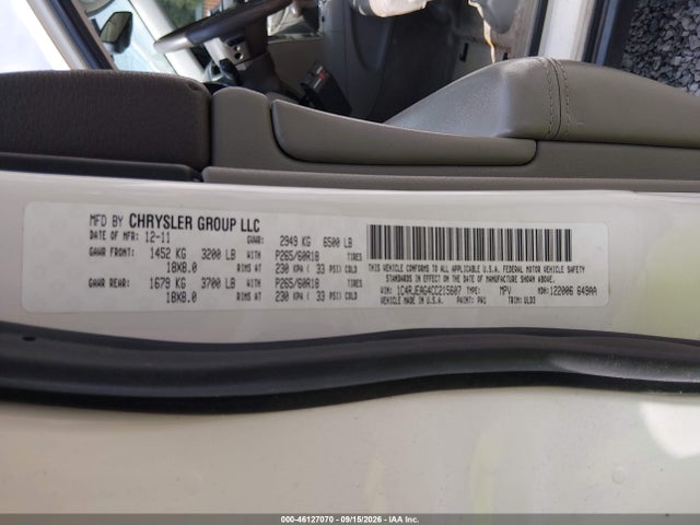 2012 Jeep Grand Cherokee Laredo მანქანა იყიდება აუქციონზე, vin: 1C4RJEAG4CC215607, აუქციონის ნომერი: 46127070