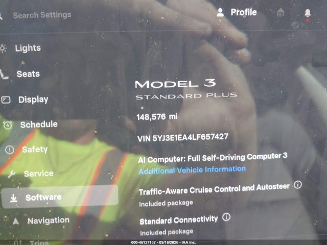 5YJ3E1EA4LF657427 Tesla Model 3 Standard Range Plus Rear-wheel Drive/standard Range Rear-wheel Drive