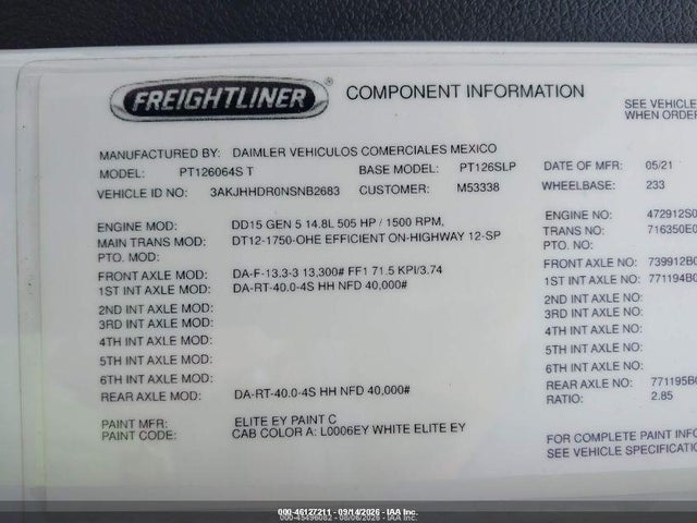 Freightliner New Cascadia 126 2022 3AKJHHDR0NSNB2683 Image 9