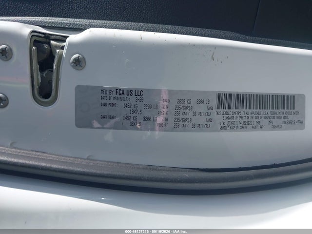 Chrysler Pacifica Hybrid Touring L 2020 2C4RC1L74LR196211 Image 9
