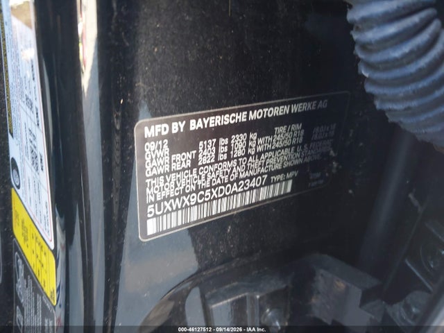 2013 Bmw X3 Xdrive28i მანქანა იყიდება აუქციონზე, vin: 5UXWX9C5XD0A23407, აუქციონის ნომერი: 46127512