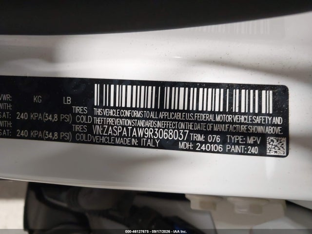 Продажа на аукционе авто 2024 Alfa Romeo Tonale Sprint Eawd, vin: ZASPATAW9R3068037, номер лота: 46127675