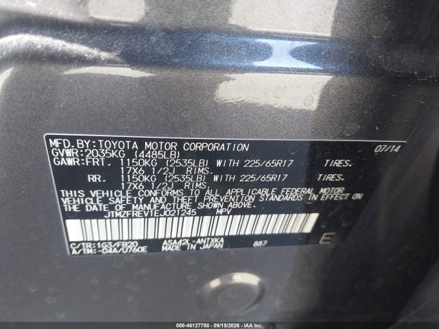 Toyota RAV4 LE 2014 JTMZFREV1EJ021245 Image 9