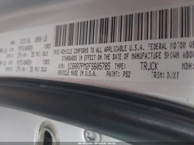 1C6RR7PM2FS605785 RAM 1500 Laramie Longhorn