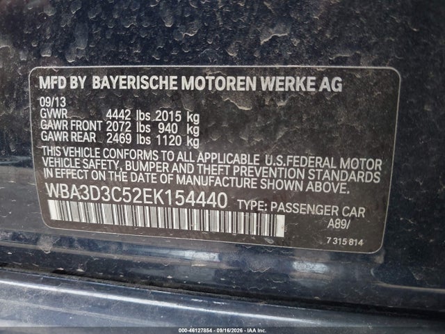 BMW 328D 2014 WBA3D3C52EK154440 Image 9