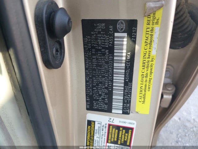 Продажа на аукционе авто 2010 Toyota Camry Se/le/xle, vin: 4T4BF3EK0AR033191, номер лота: 46127858