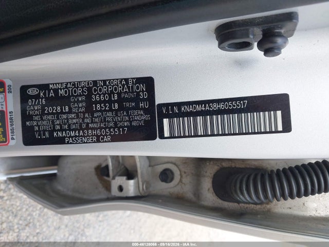 Продаж на аукціоні авто 2017 Kia Rio Lx, vin: KNADM4A38H6055517, номер лоту: 46128066